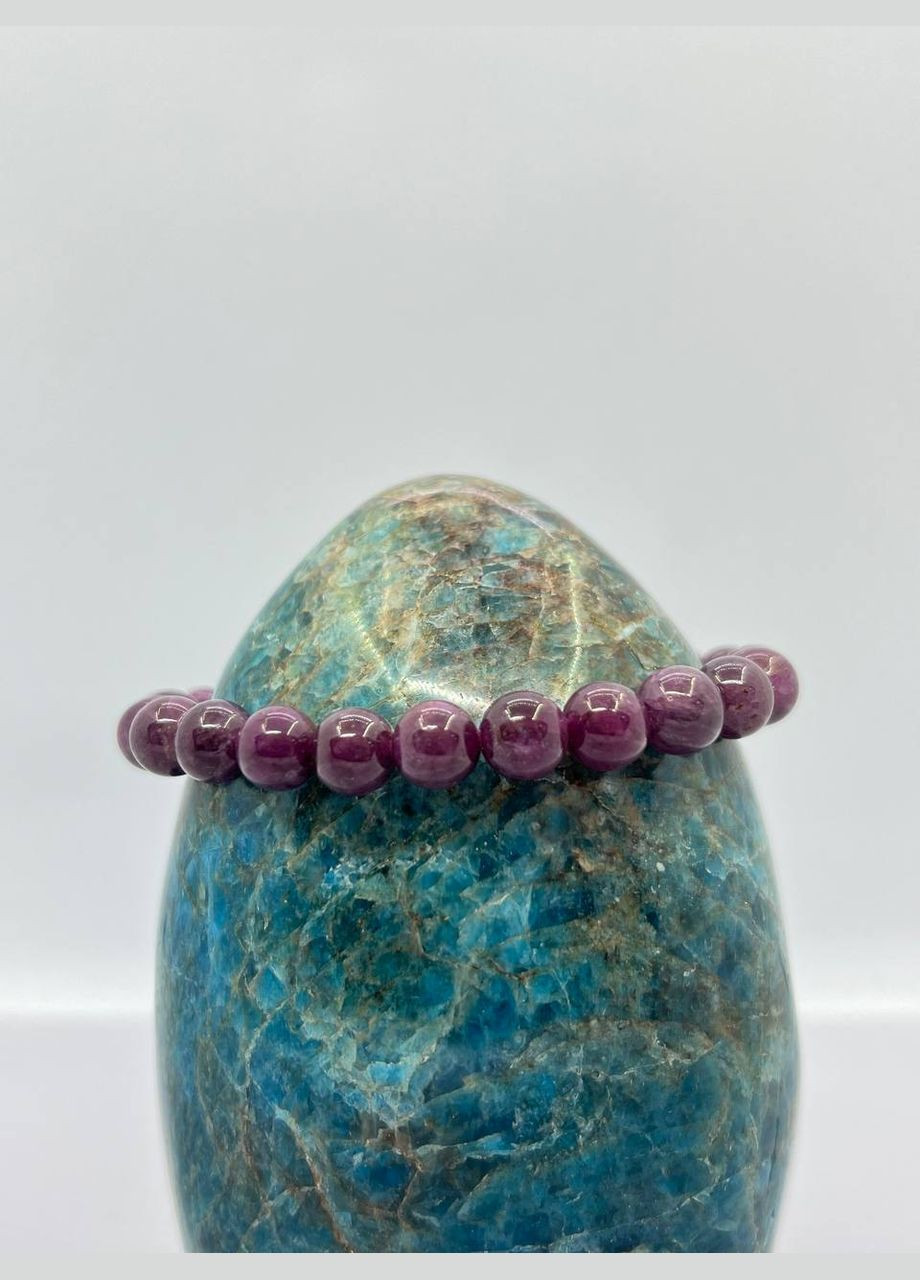 Браслет рубин 8 мм 19 см No Brand (292014156)