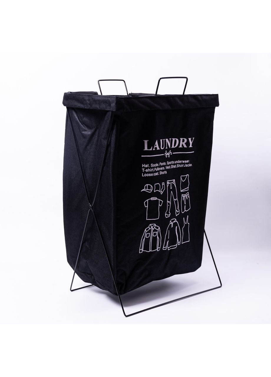 Кошик для білизни на підставці 36×32×52 (см) м'який Чорний HP-41-11B Yiwu (370800316)
