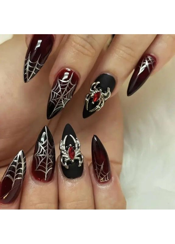 Накладные ногти с клеем и пилой 24 шт, набор накладных ногтей. No Brand (370290444)