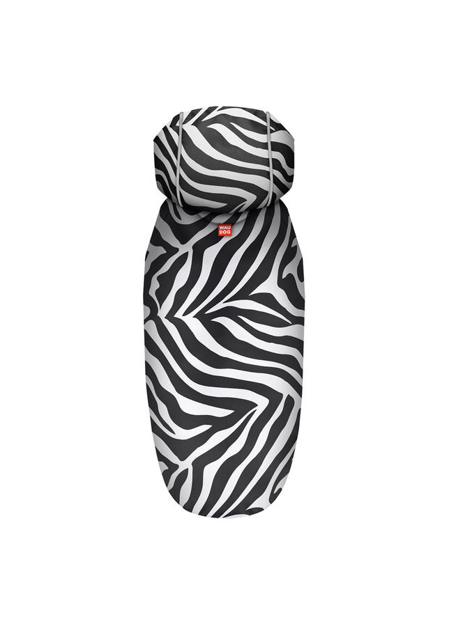 Дождевик-накидка с капюшоном для собак Clothes, рисунок "Зебра",, А 32-35 см, B 41-52 см, С 26-33 см WAUDOG (365874267)