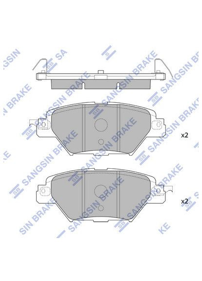 Колодки гальмівні дискові (комплект 4 шт) ЗАДН MAZDA CX-9 (TC) 2.5 T AWD (TC4W) 2016.06- HQ SP4120 HI-Q (362607635)