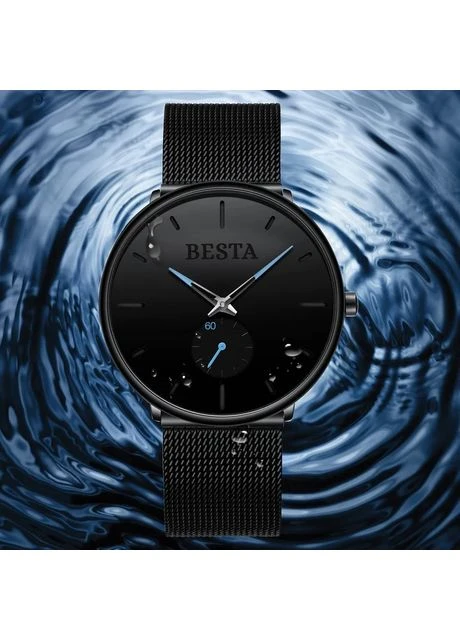 Наручные часы Besta кварцевые черные металлические 38 мм No Brand Tower Nylon Graphite (401850952)
