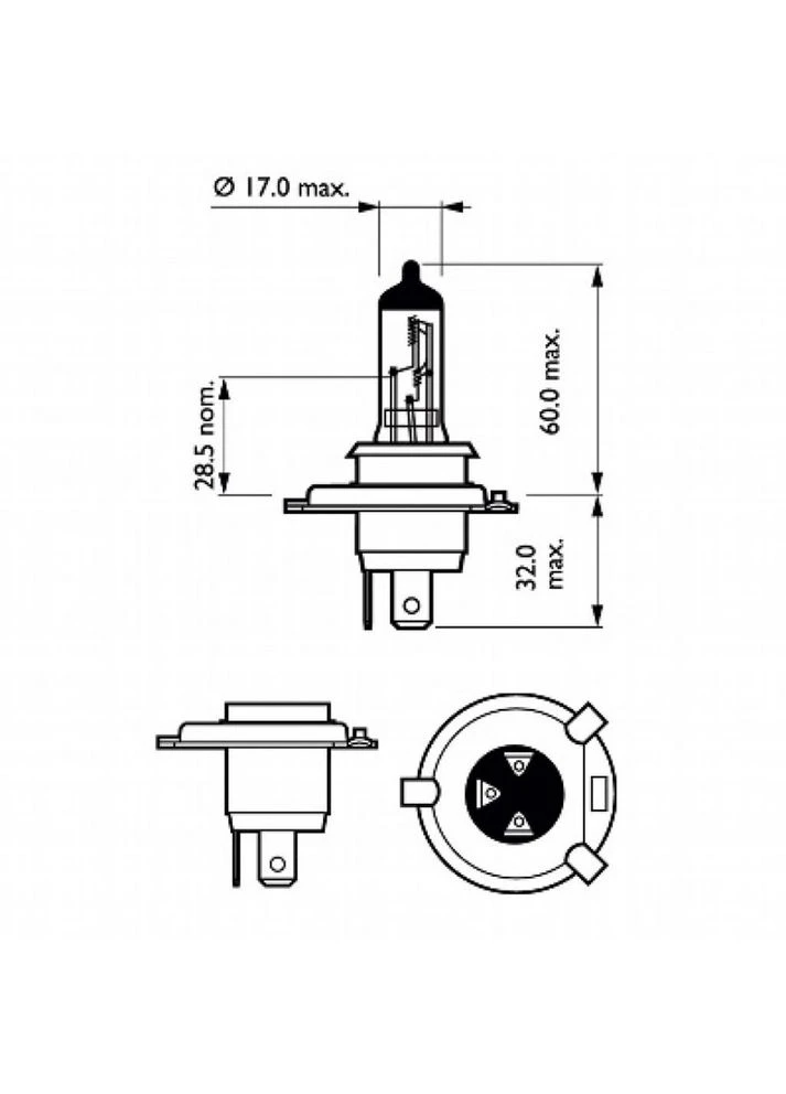 Автомобільна галогенова лампа 60/55W (m49679) Philips галогенова 60/55W (377782718)