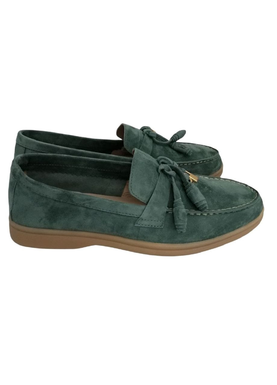 Зеленые мокасины (р) замша 0-1-1-am-1015-7-310y Arees Meniwa