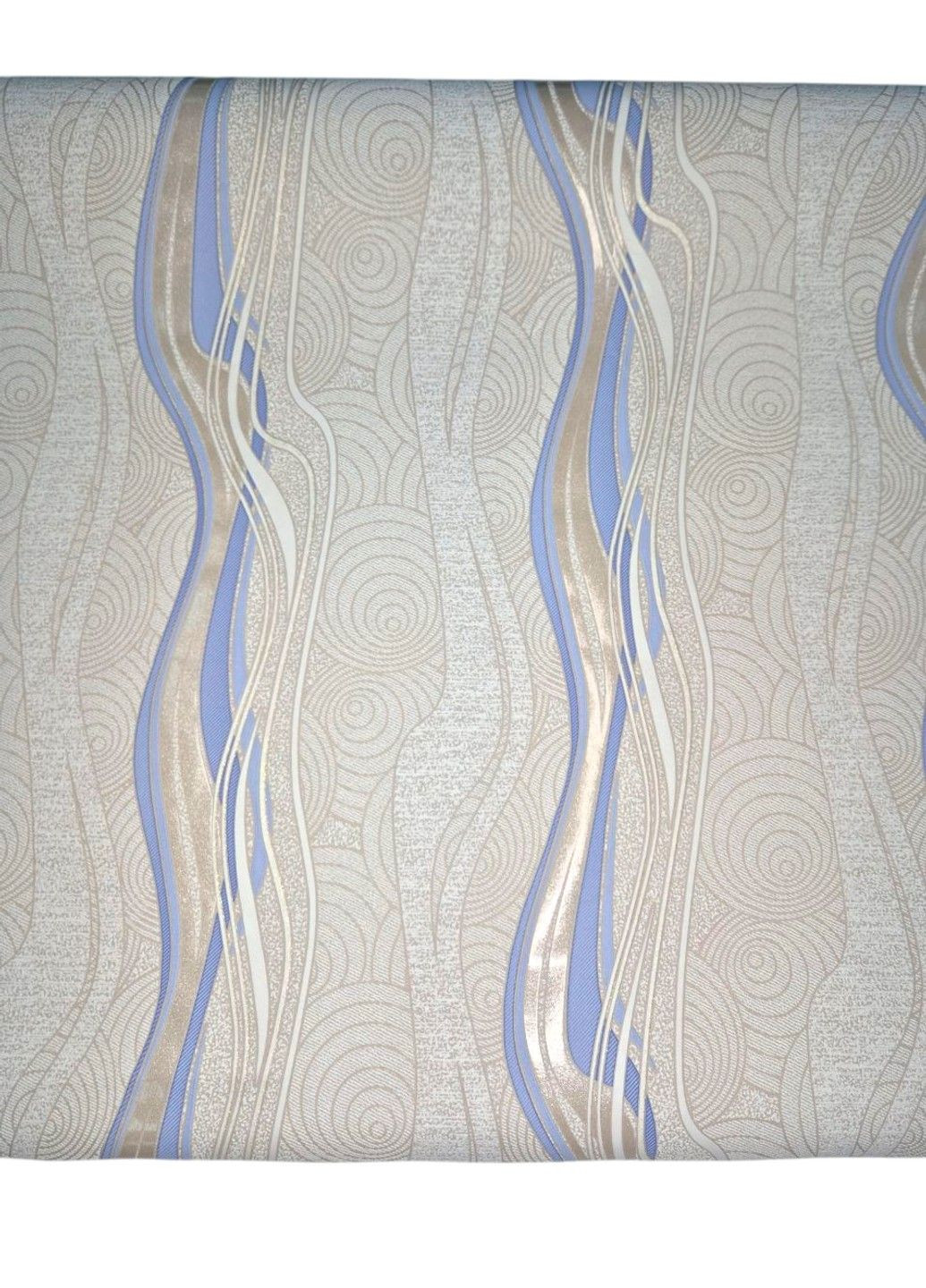 Обои виниловые на флизелиновой основе 10,05×1,06м 3726-03,бежевые с узором для спальни,гостиной,коридора,офиса Слов'янські шпалери (340275498)