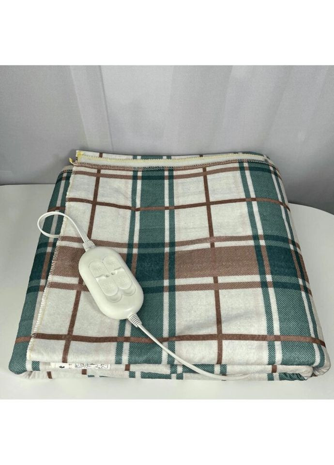 Электропростынь с двумя зонами 155x170 двуспальная с цветным рисунком Турция байка 54952 Lux (317733347)