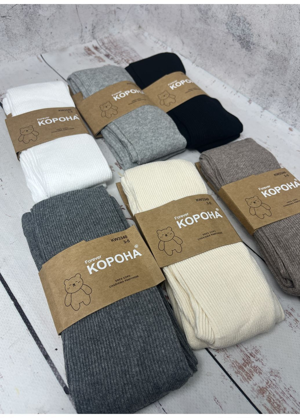 Колготки бавовняні дитячі Білий (1231) Корона (369842059)