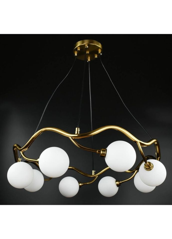 Люстра подвесная на 8 лампочек 26857 Латунь 40-140х65х65 см. Sunnysky (324395793)