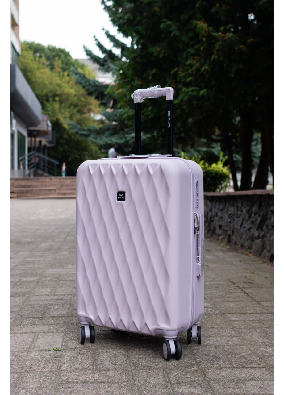 Валіза пластикова ручна поклажа S, колір лаванда Wings 190 (361153396)