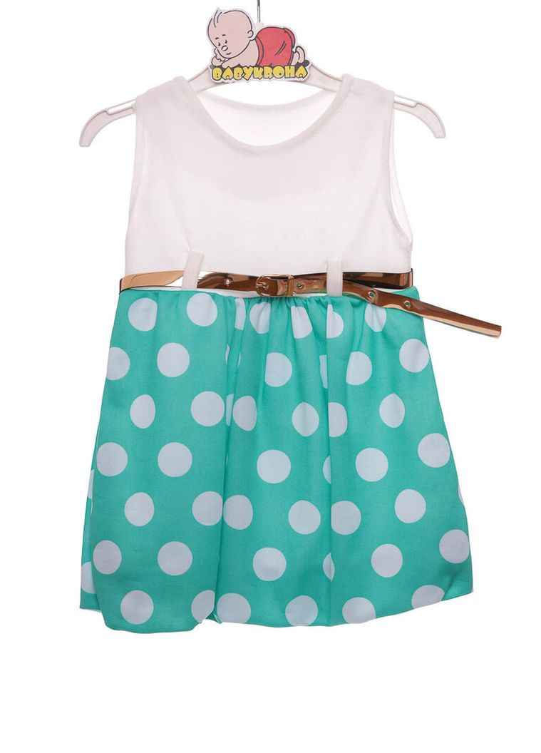 Зелена сукня з болеро в горошок бавовняна minipapi 98 см (50354) BABYKROHA (323469272)