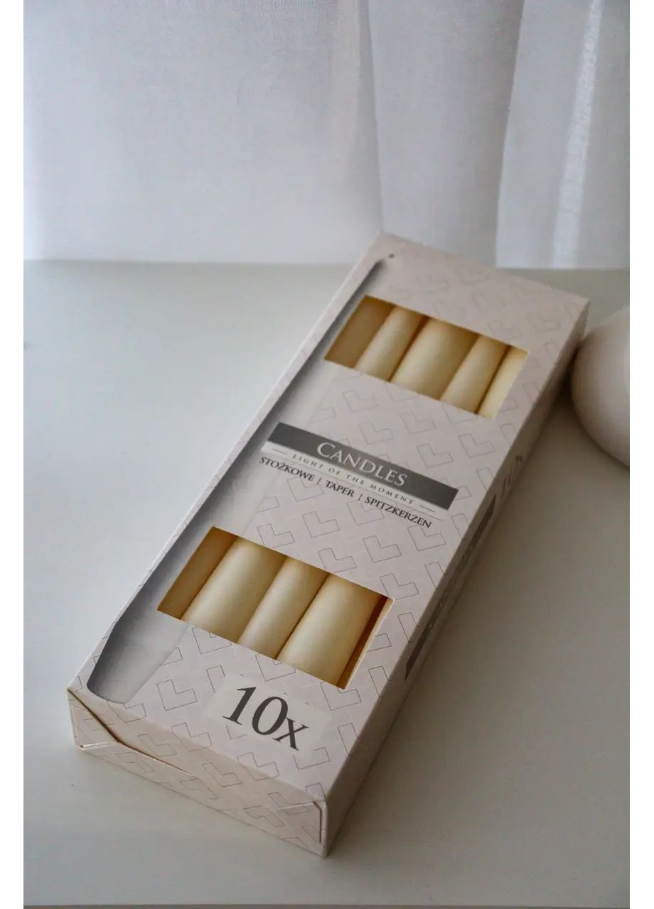 Свечи конические кремовые 10шт Bispol (314874228)