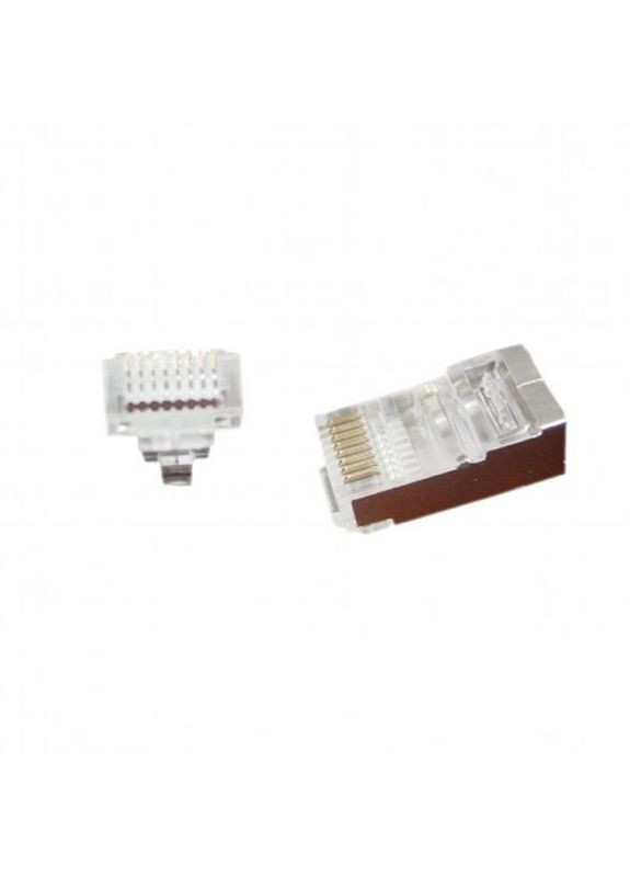 Конектор RJ 45 (LC-PTF-01/10) екранований, із позолоченими контактами, з наскрізними отворами (10 шт/уп) Cablexpert (370622604)