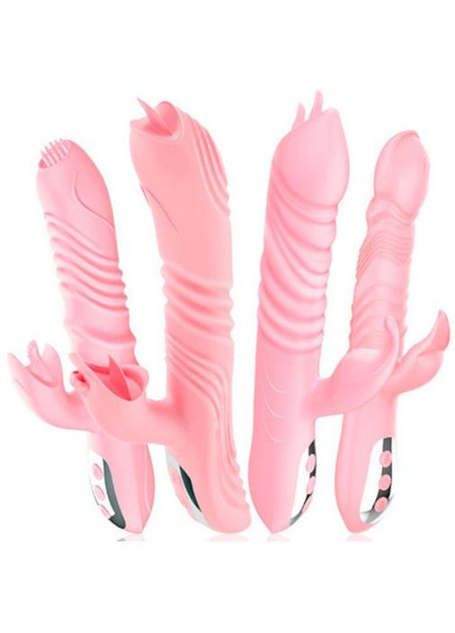 Силиконовый вибратор с поступательными движениями и подогревом Pretty Love "Leopold" – Вибраторы No Brand (368892616)