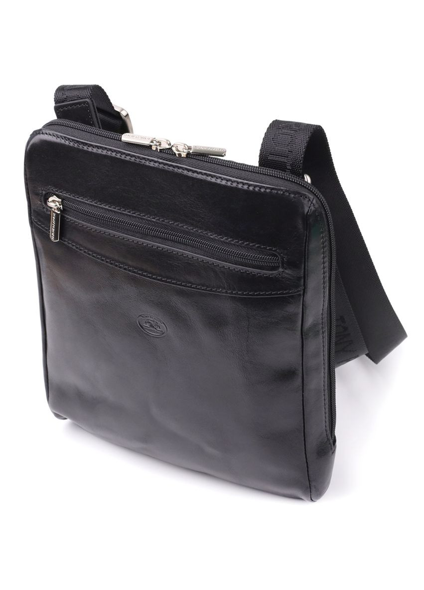 Чоловіча сумка через плече з гладкої натуральної шкіри 20855_1 (9137-20 nero) Tony Perotti (362046815)