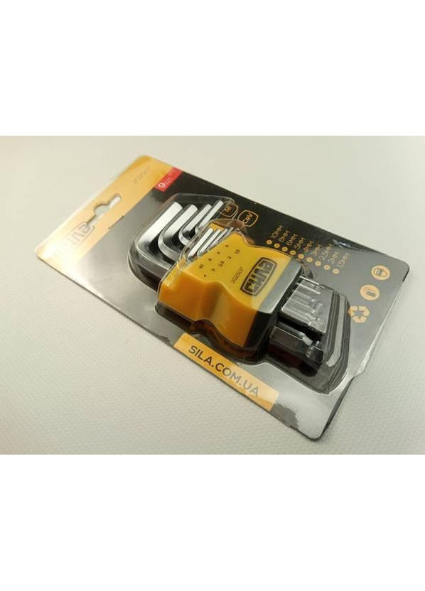 Набор ключей шестигранных коротких с шаровым наконечником CrV (9шт) Сила (361150284)