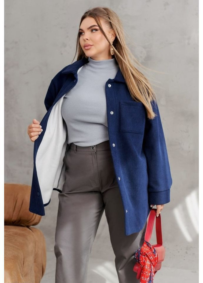 Кардиган-сорочка із м’якого вельвету на флісі MoDiva 2623 (363263554)