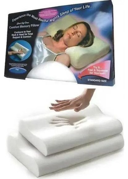 Ортопедическая подушка Comfort Memory Pillow с эффектом памяти 30х50см (2083696309) No Brand (328261826)