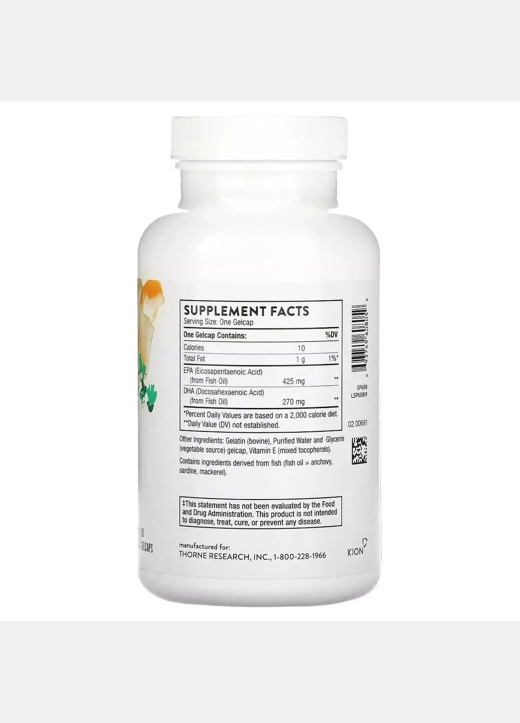Супер Омега з високим рівнем EPA, Super EPA,, 90 гелевих капсул Thorne Research (292006528)