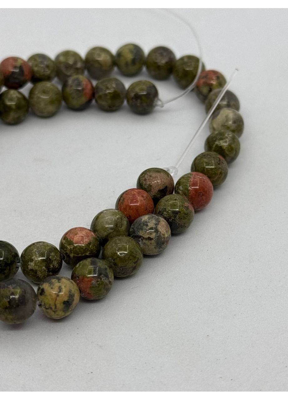 Яшма на нитці без застібки 8 мм 40 см Зелений No Brand (350633882)