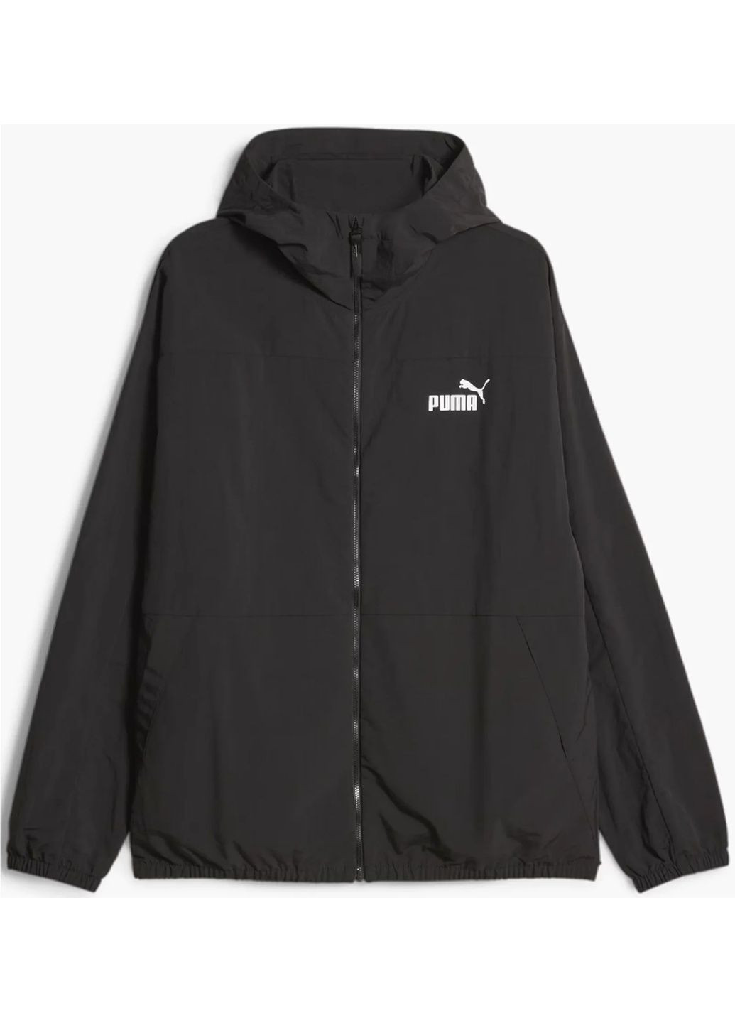 Чорна вітровка чоловіча hooded windbreaker jacket black 675387-01 Puma
