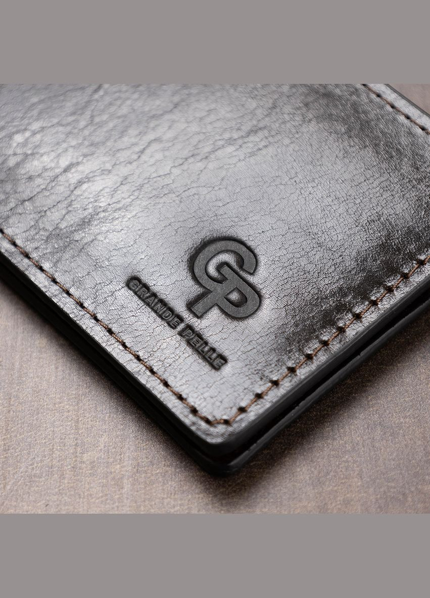 Мужской практичный зажим для денег темно-коричневый 11403 Grande Pelle (329198294)