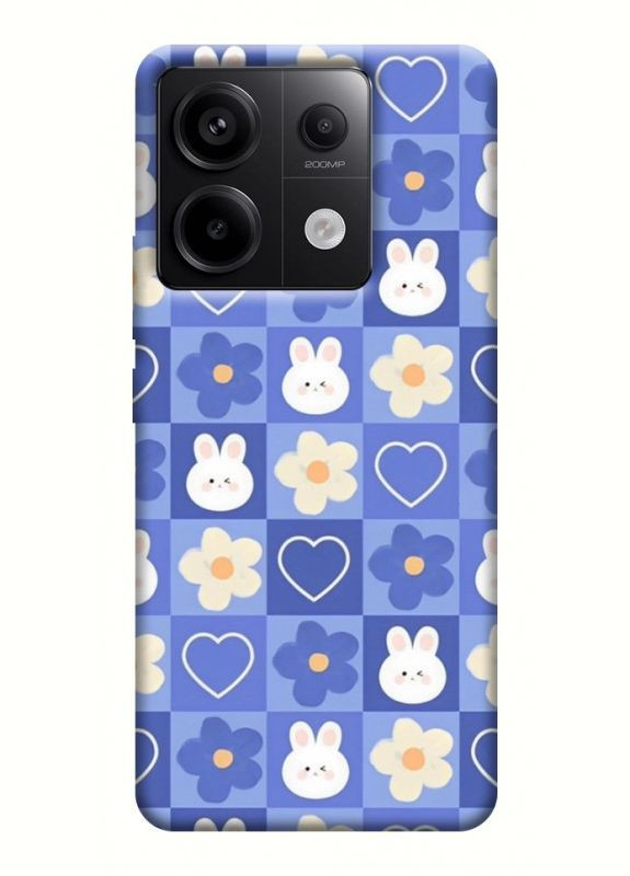 Чехол с принтом для Xiaomi Redmi Note 13 Pro 4G / для Ксяоми, сяоми, ксиомы редми ноте 13 о Кролики-цветочки No Brand (338612674)