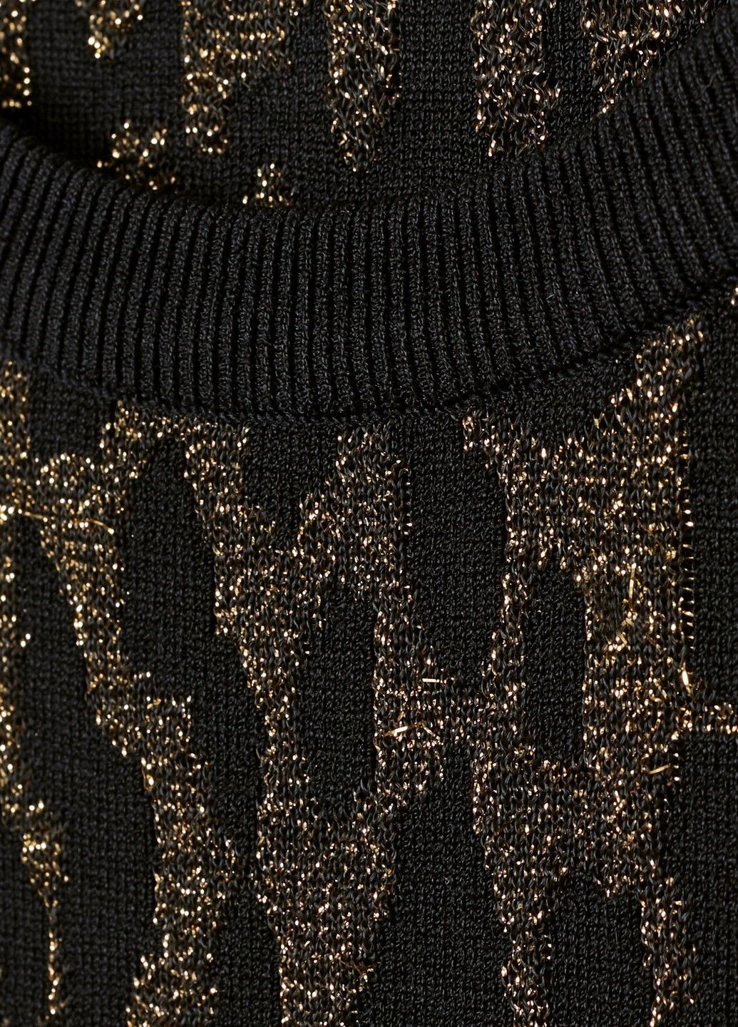 Черное коктейльное платье H&M в полоску