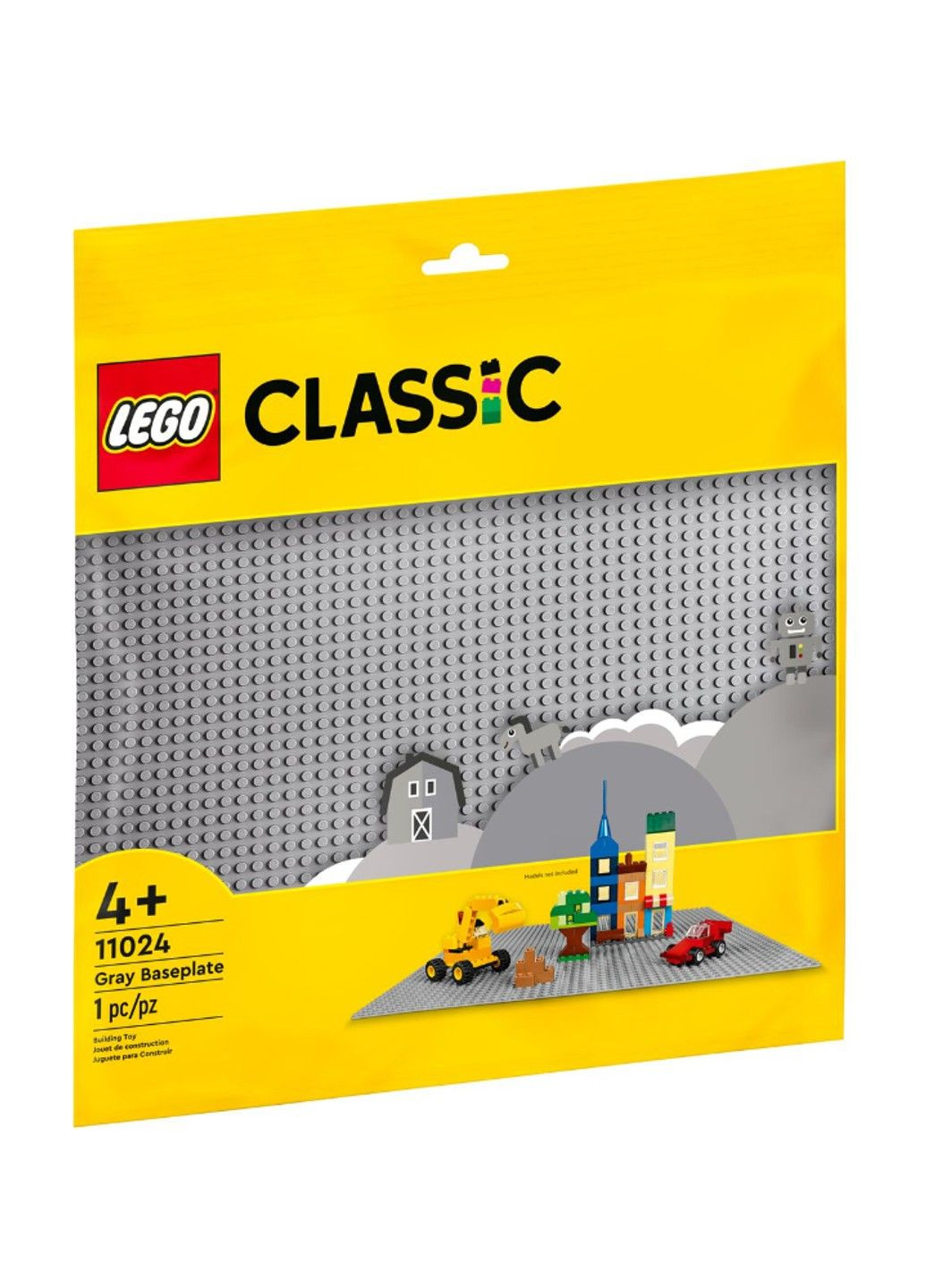 Classic Большая строительная пластина серого цвета (11024) Lego (285119812)