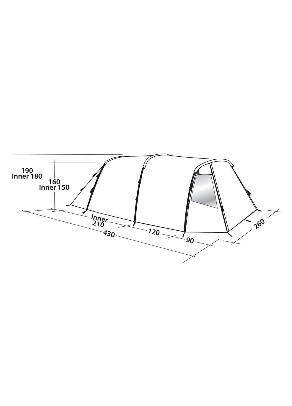 Палатка четырехместная Huntsville 400 Green/Grey Easy Camp (282616180)