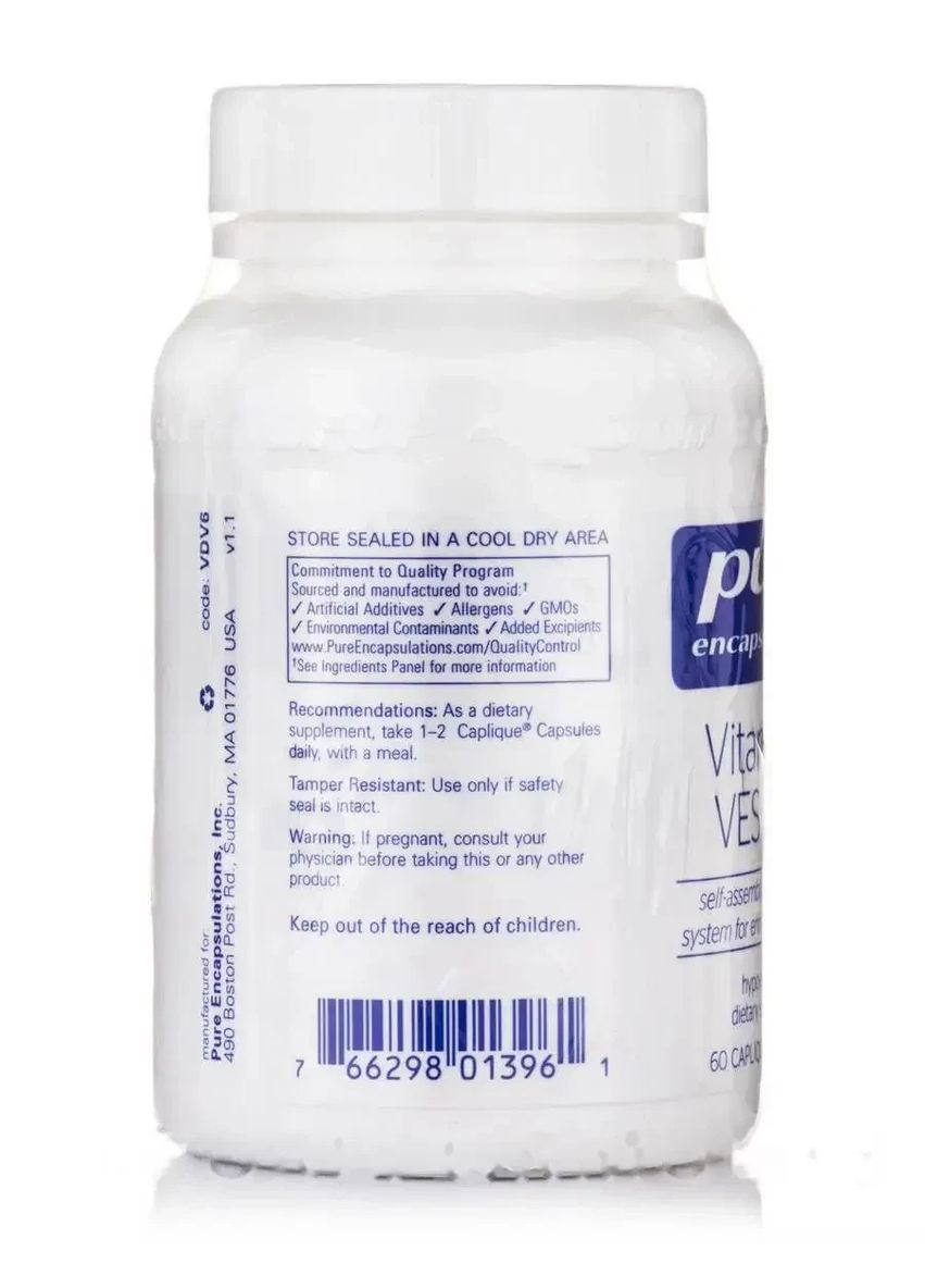 Витамин Д3 (Vitamin D3 VESIsorb) 60 капсул Pure Encapsulations (370188652)