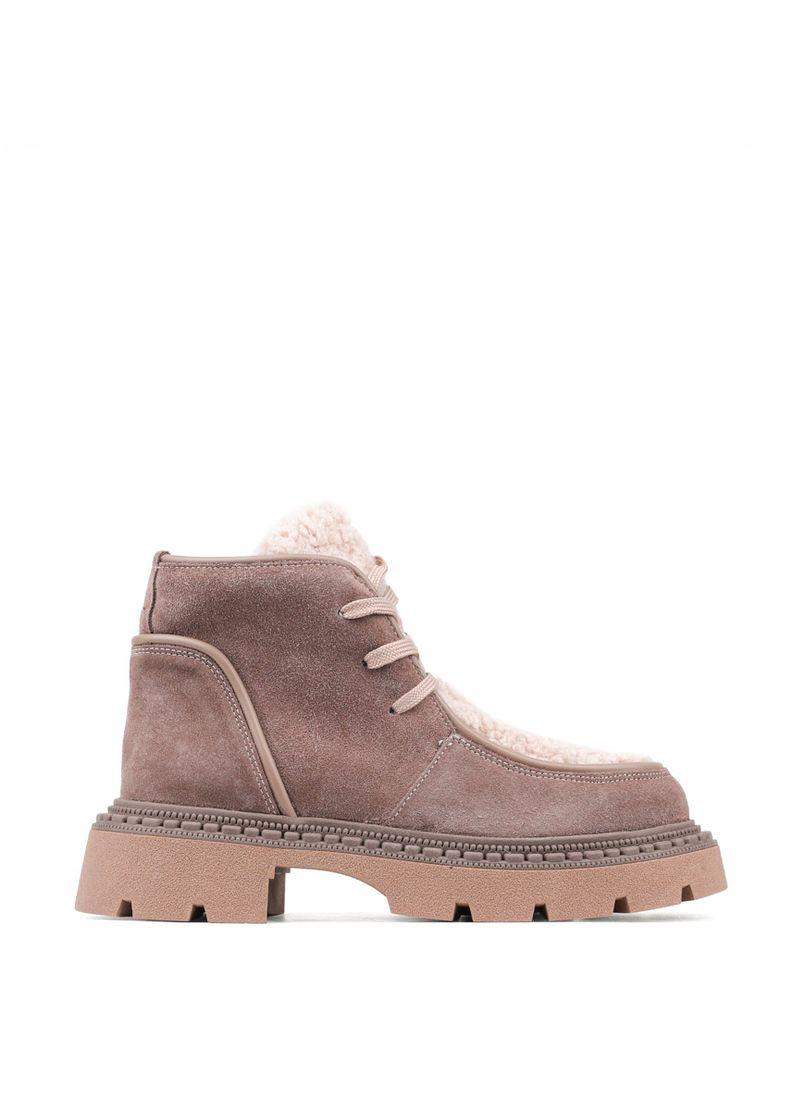 Зимние женские ботинки 401-003 серый велюр Attizzare тканевые