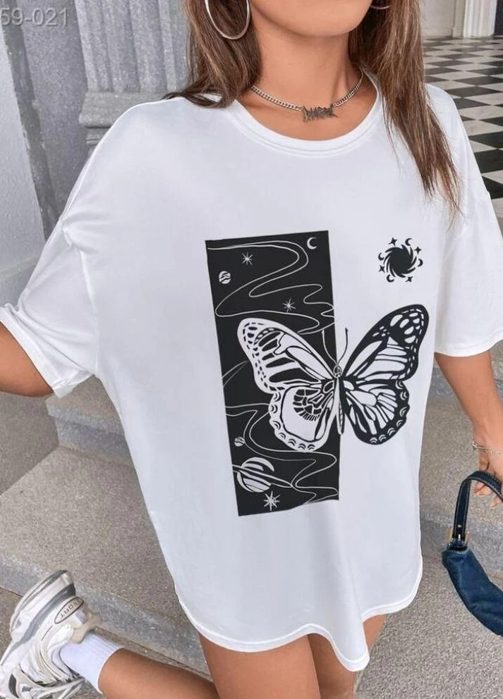 Женская футболка с ДТФ No Brand - (295292265)