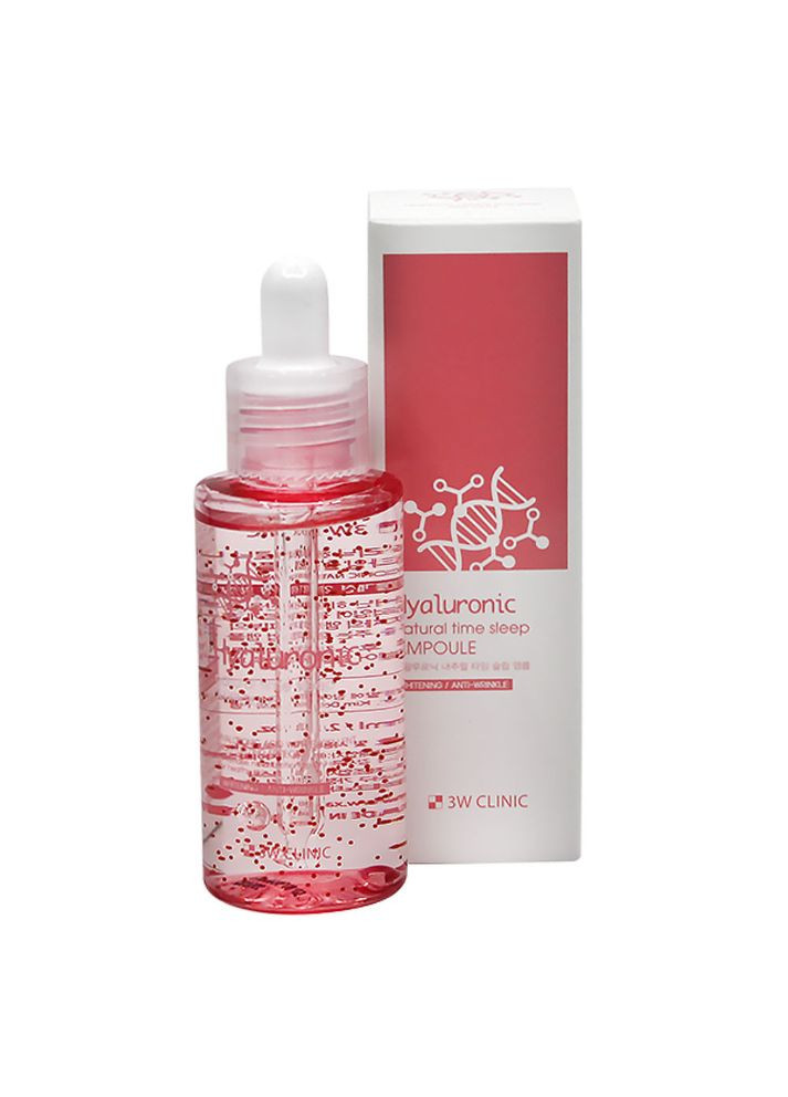Нічна зволожуюча ампульна сироватка Hyaluroniс Natural Time Sleep Ampoule 60 мл (8809772620643) 3W Clinic (349754341)