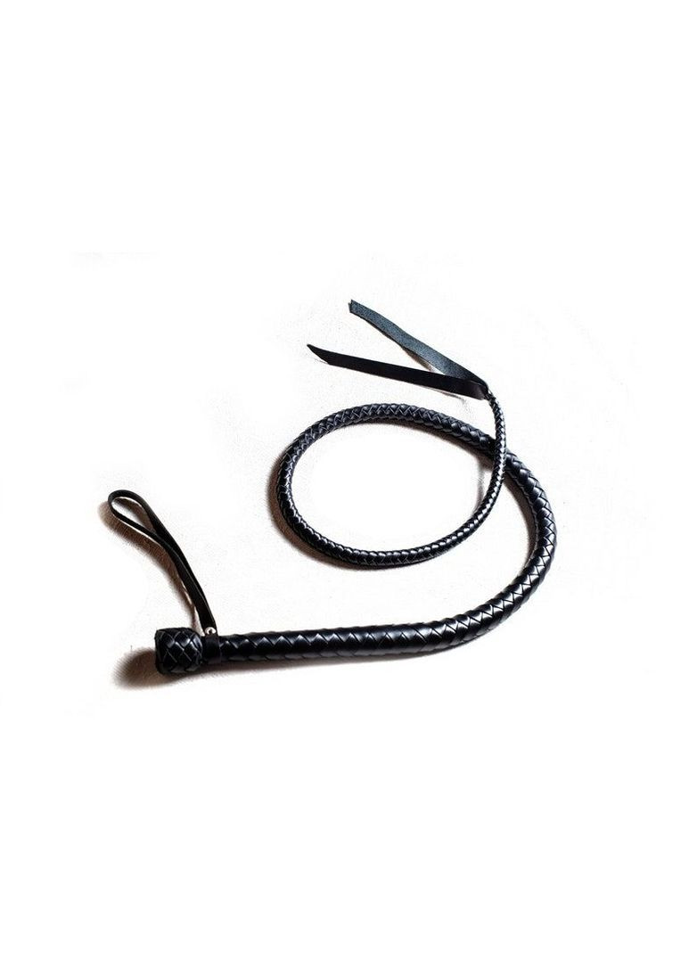 Плеть с рукоятью, натуральная кожа, цвет черный, длина – 120 см Art of Sex (297202243)