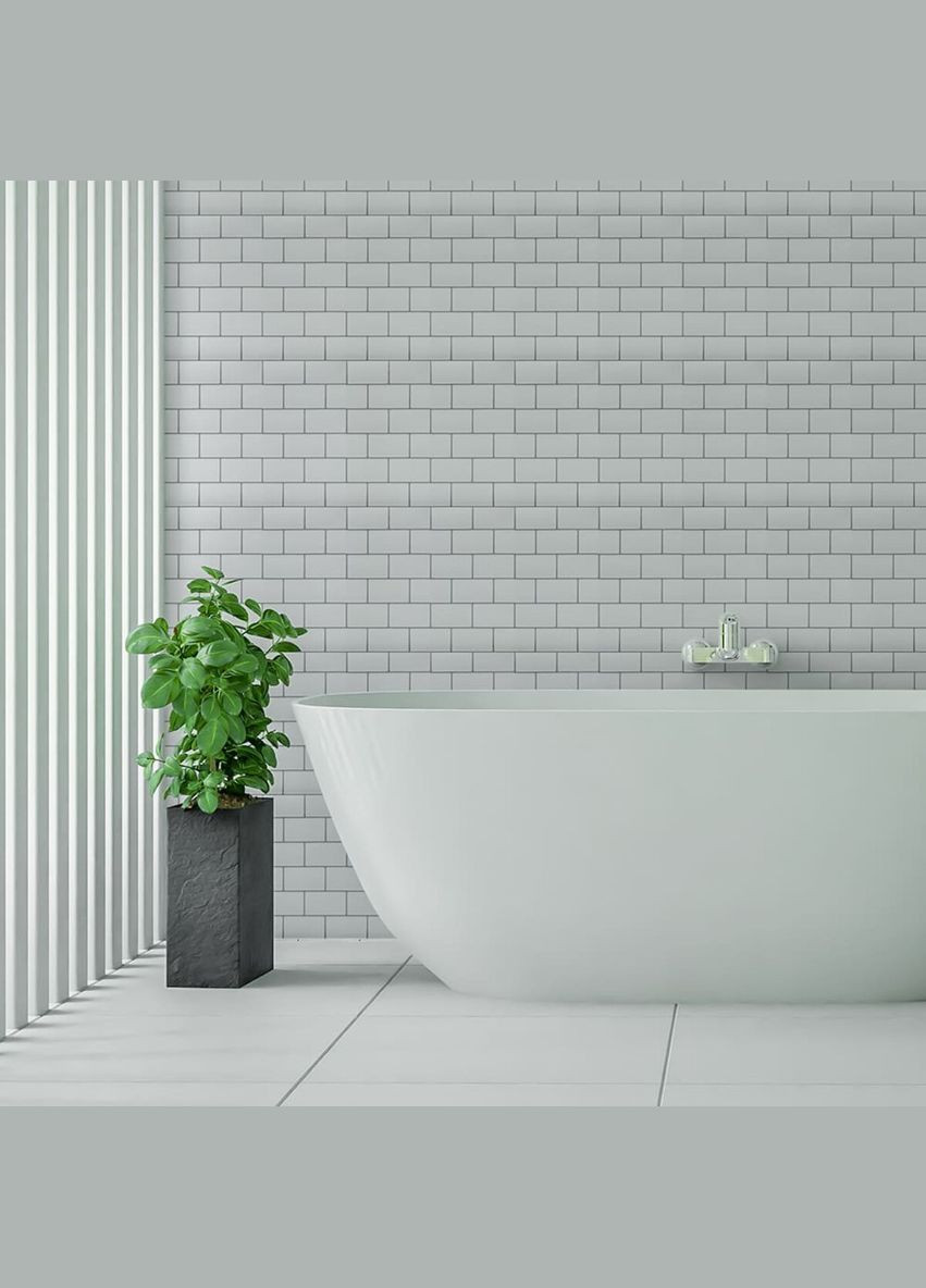 Самоклеящаяся полиуретановая плитка белый кирпич 305х305х1мм (D) SW-00001193 No Brand (316051066)