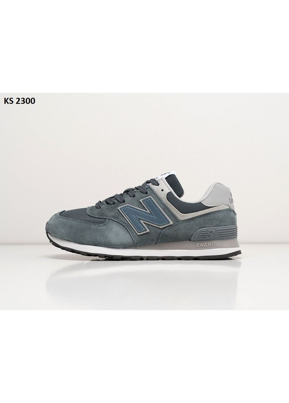 КРОССОВКИ ЖЕНСКИЕ NEW BALANCE 574 GRAY BLUE НЬЮ БЕЛАНС 574 No Brand серые демисезоны (367170440)