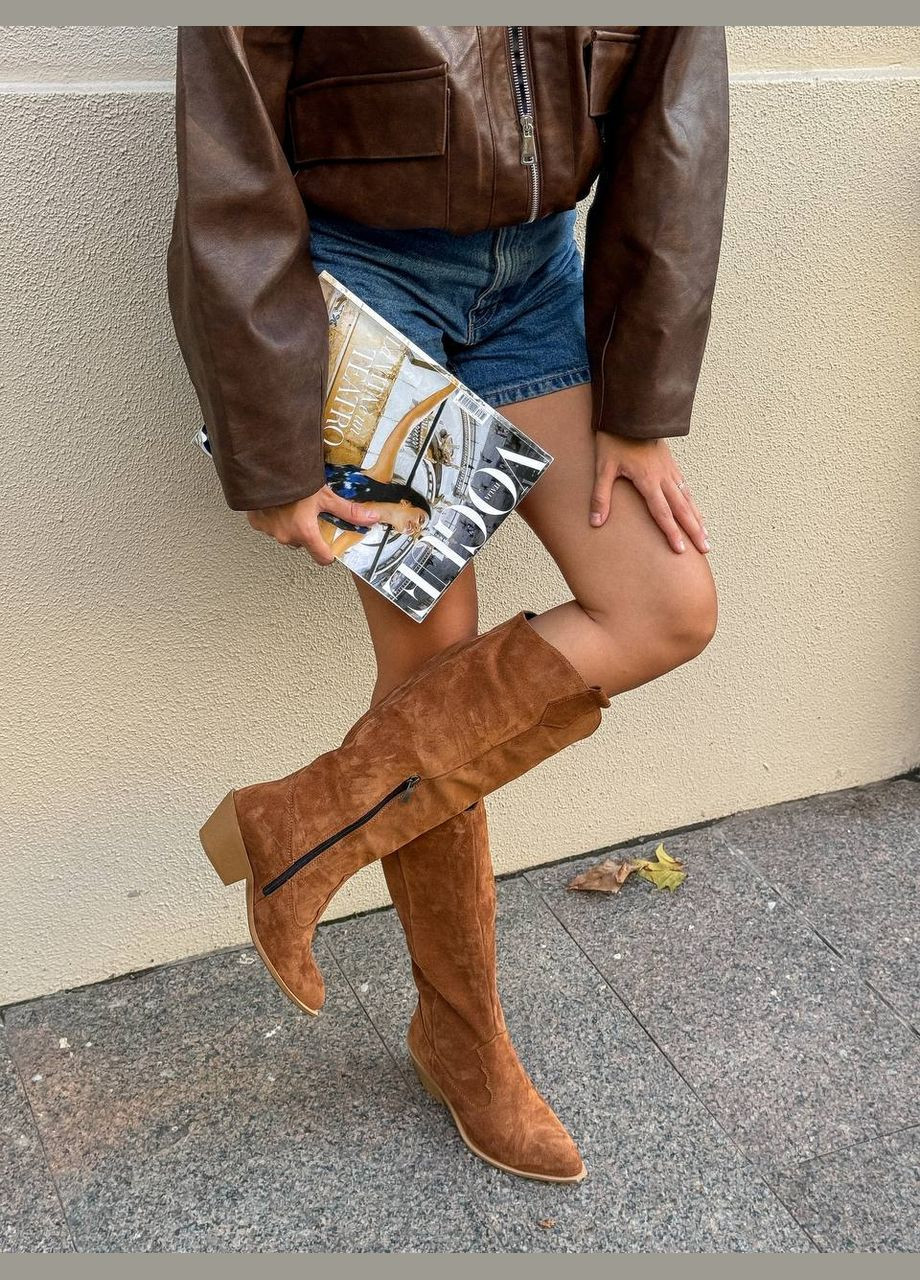 Зимние стильные женские козаки казаки No Brand