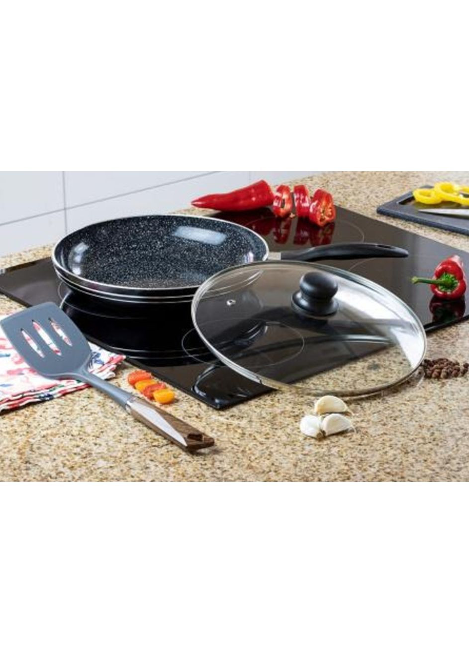 Сковорода с крышкой 22 см Черный (EB-765) Edenberg (365330998)