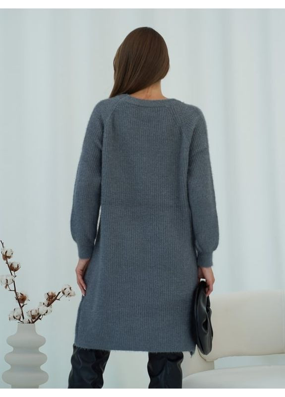 Темно-сіра сукня issa plus wn19-97 темно-сіра Magnet однотонна