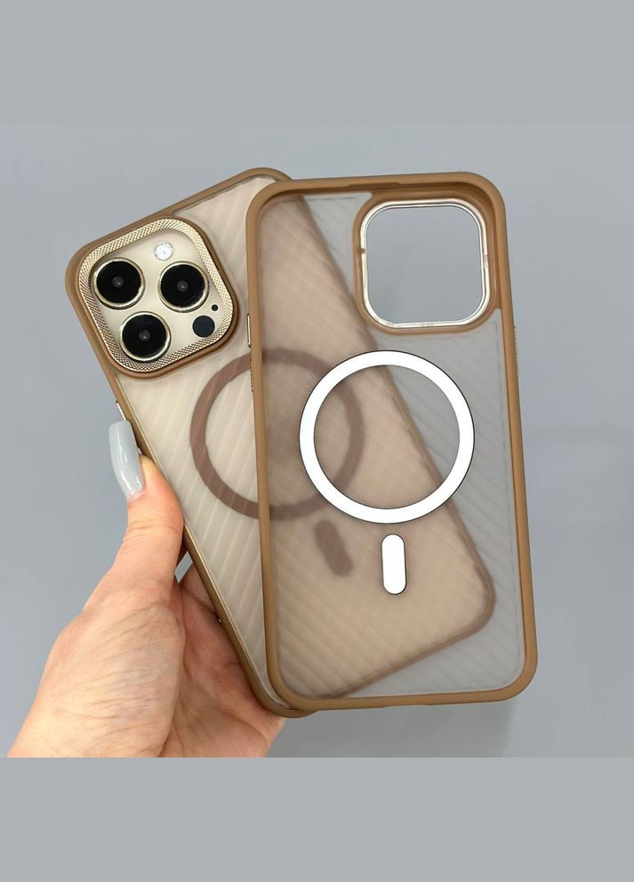 Чехол Wavy Pattern Matte Corrugated Camera Magnetic для iPhone 15 Pro Grey No Brand (325219358)