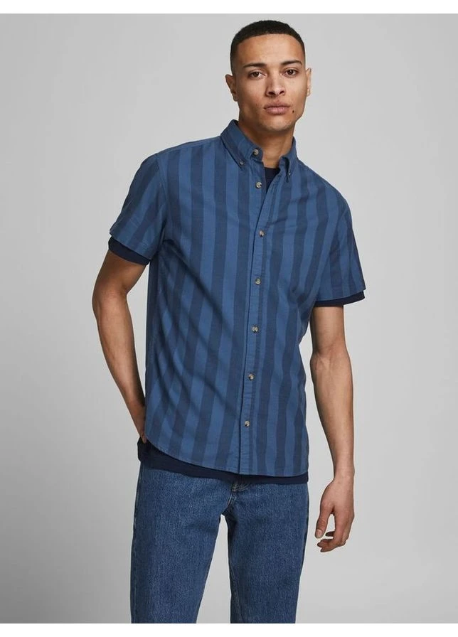 Сорочка JORTOM SHIRT SS 12187609 Navy Blazer Jackandamp;Jones Темно-синій 12187609NAVYBLAZER JACK&JONES (395633115)