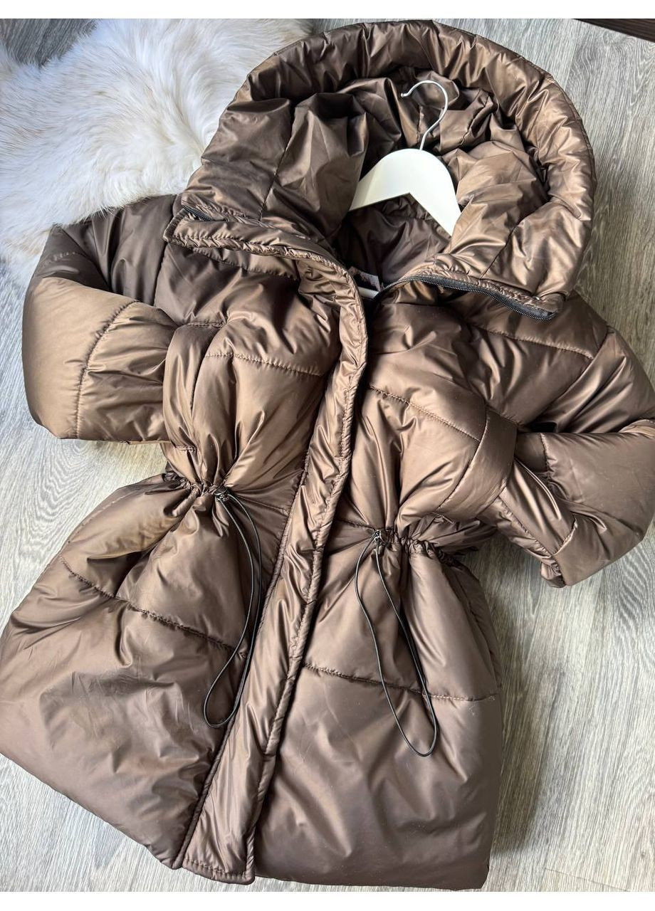 Коричневая демисезонная куртка женская No Brand