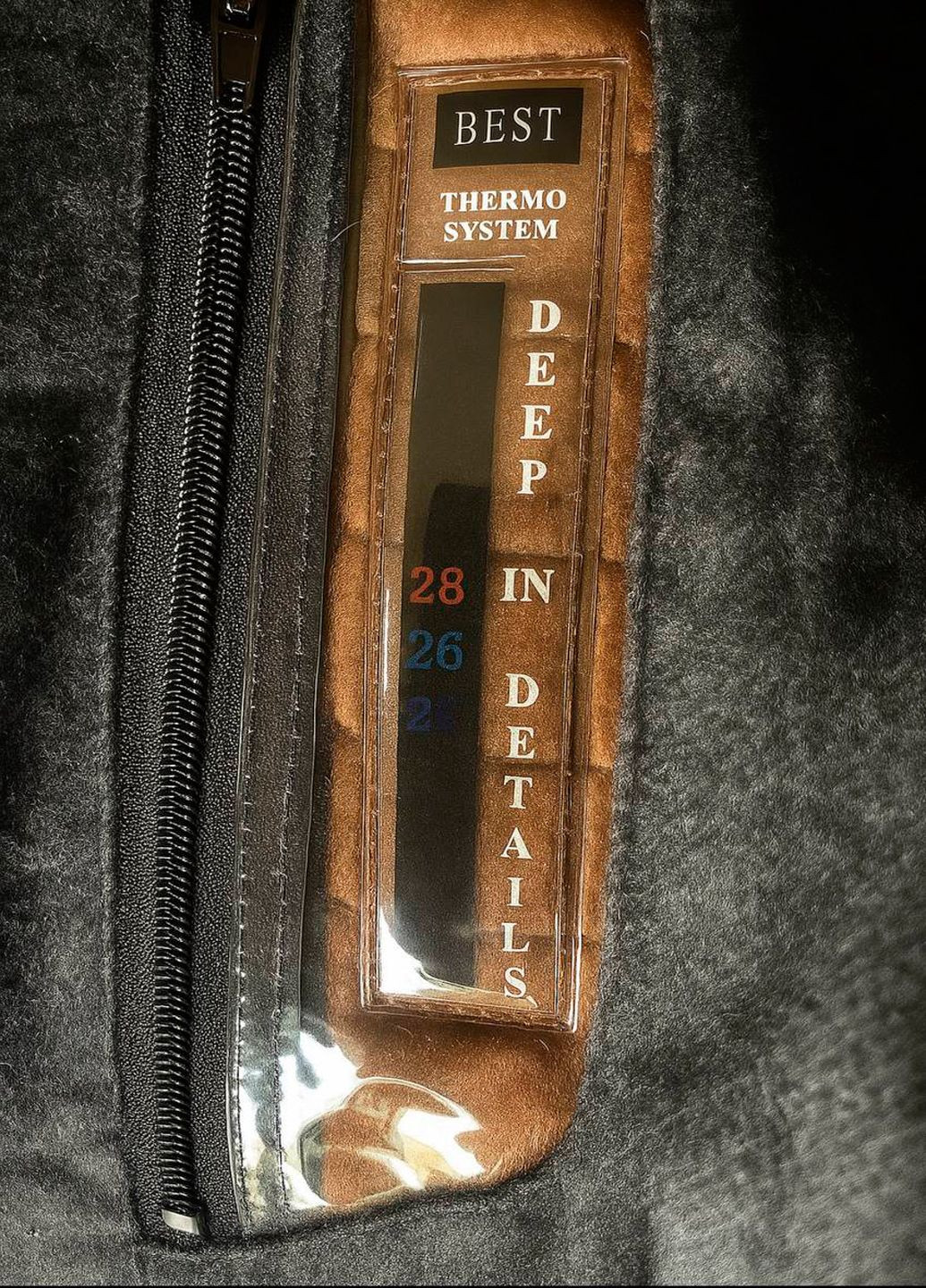 Серая зимняя мужская куртка с термометром размер хxl Stefano Bellini SB-A1811