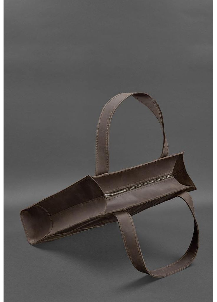 Шкіряна жіноча сумка Бетсі темно-коричнева BlankNote шоппер (348359236)