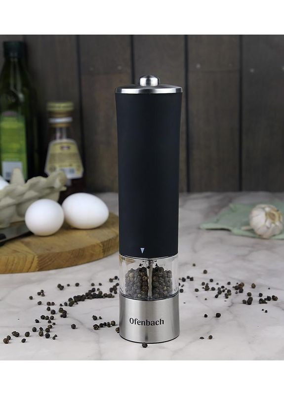 Электрическая мельница для специй с подсветкой для перца и соли керамическая нержавеющая сталь Ofenbach (368990453)