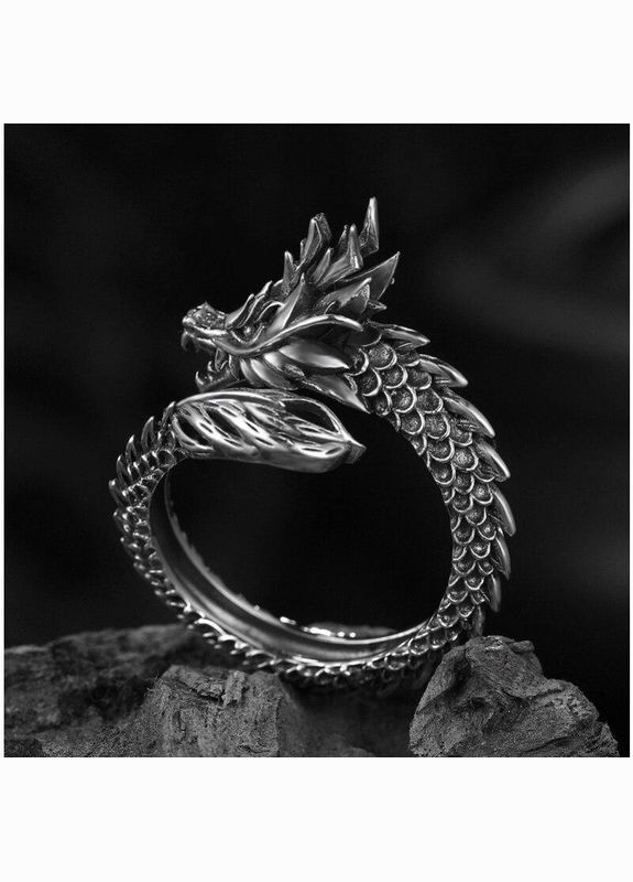 Кольцо женское серебристый дракон Добра, размер регулируемый Fashion Jewelry (286762133)