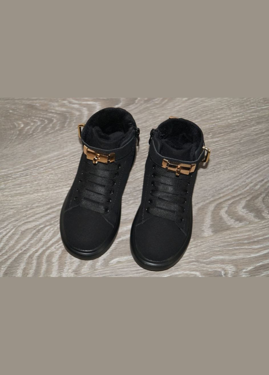Черные повседневные, кэжуал осенние ботинки демисезонные для девочки чорные W.Niko