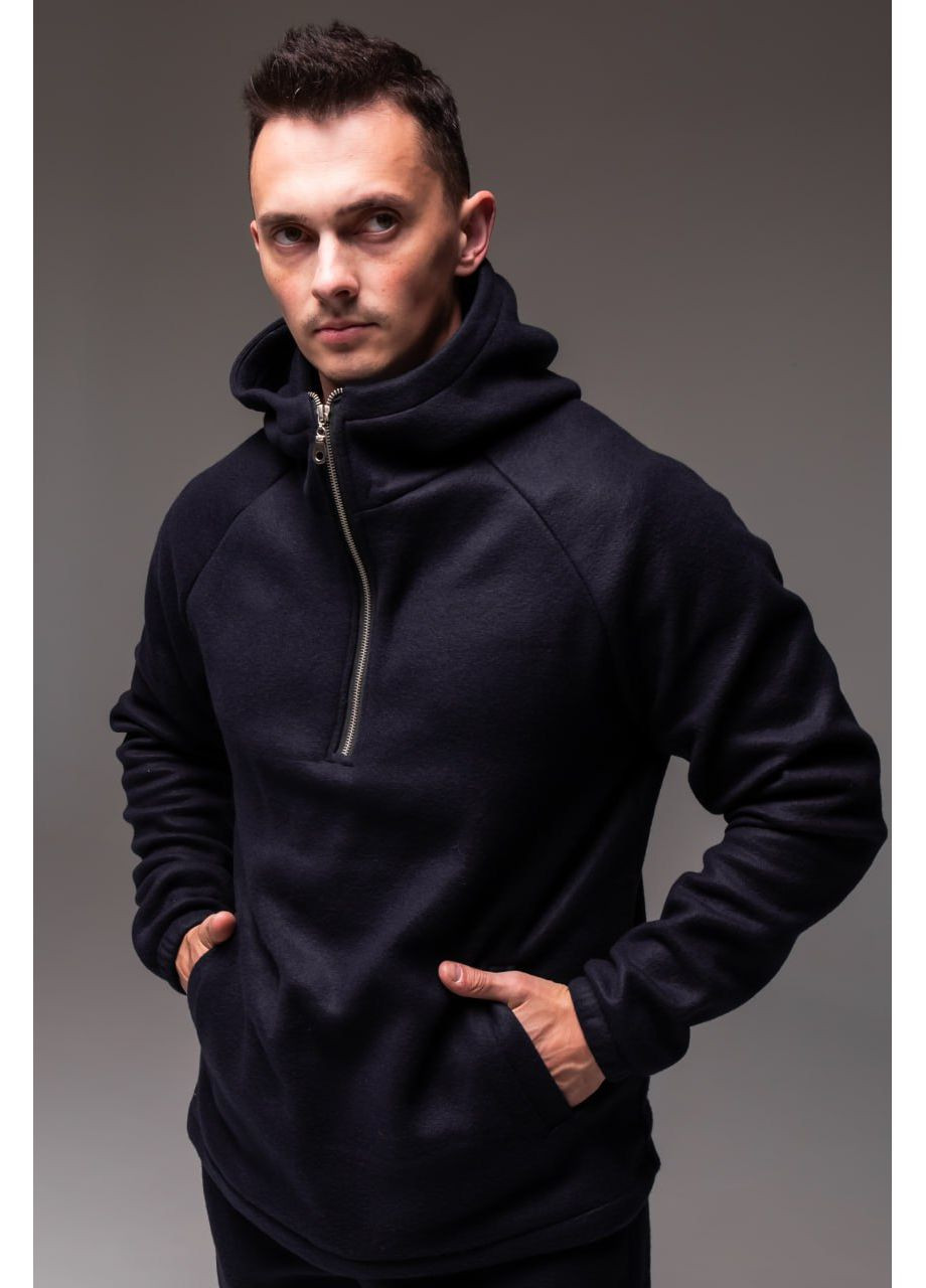 Темно-синий зимний мужской флисовый костюм Vakko