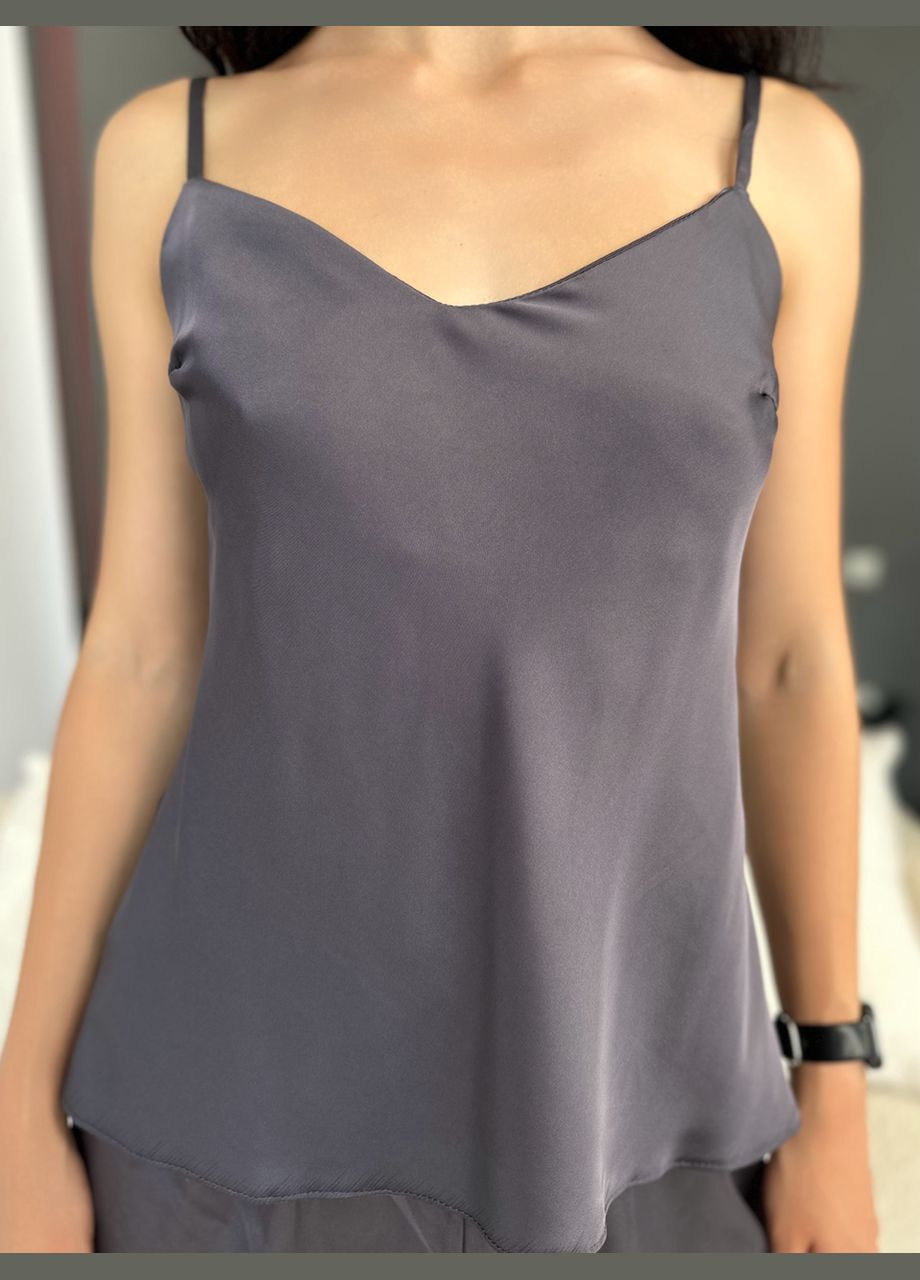 Майка з шовку Армані Графіт Maybel — 347640086