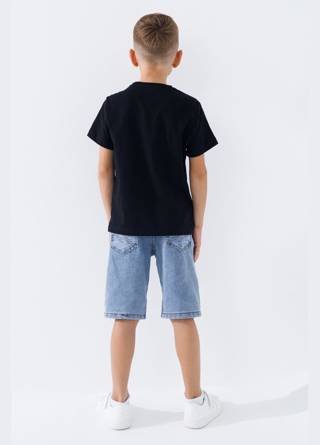 Черная летняя футболка патриотическая детская s-p-kb02302-fl 116 см черный (2000990627254s) shop (2000990627254) Demos